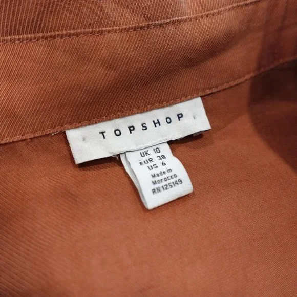 Women’s Topshop Button-Up Belted Boiler Jumpsuit - Picture 5 of 5